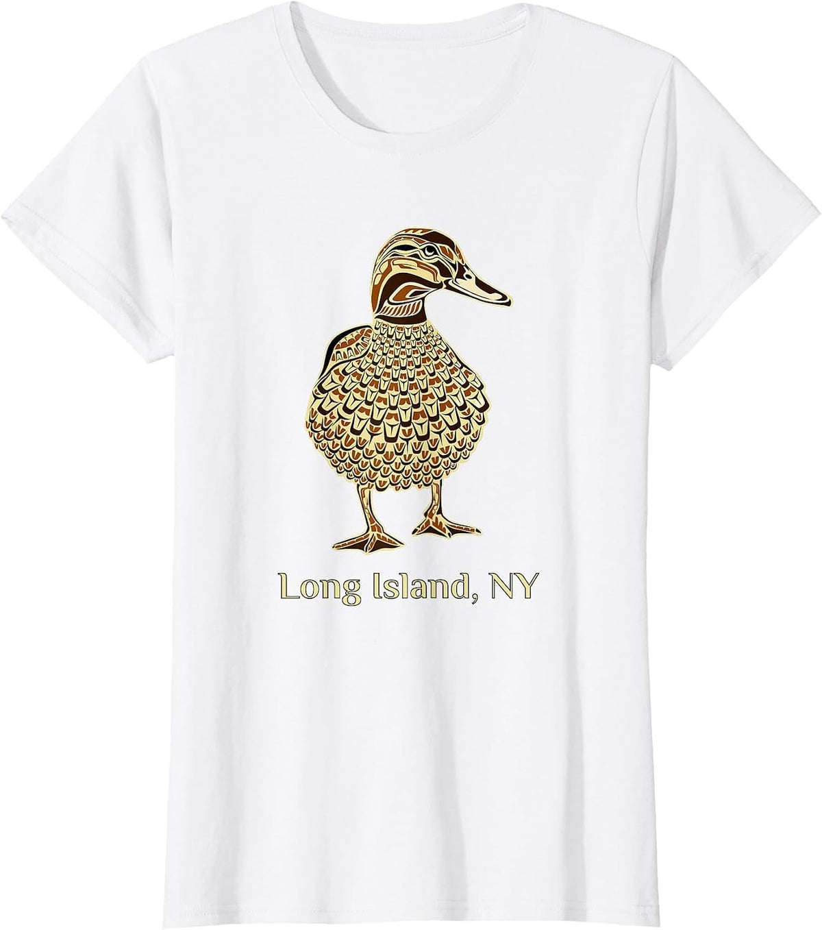 Long Island NY Native American Mallard Duck Birdwatching T-Shirt - White