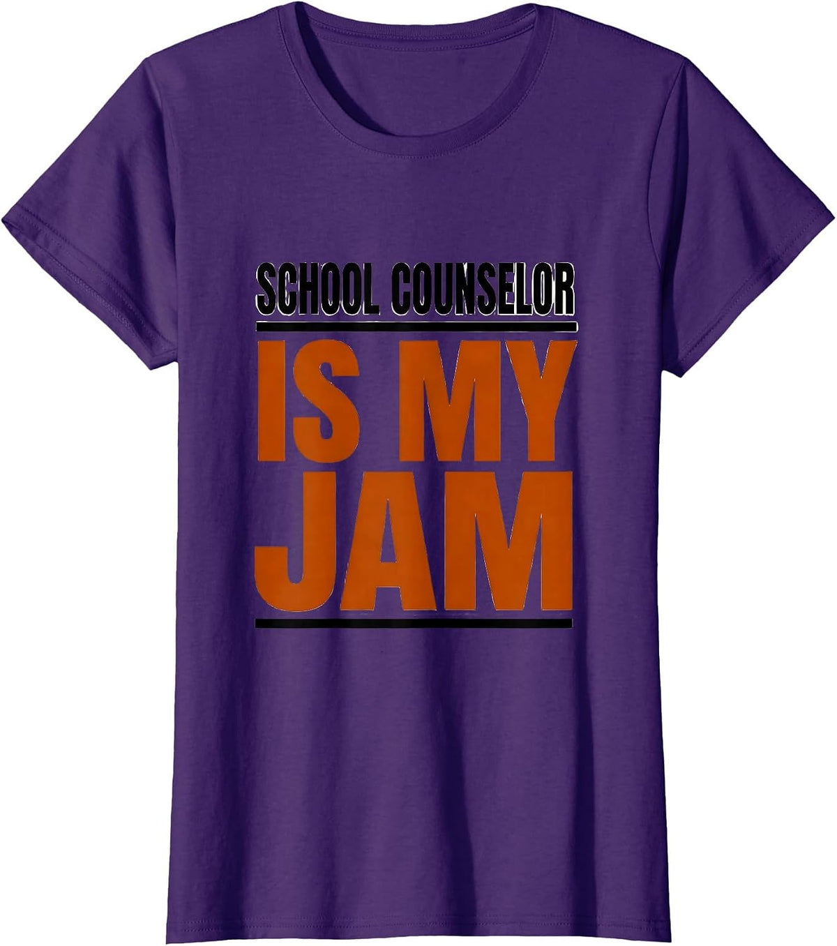 Women's School Counselor Is My Jam Funny Therapist Appreciation T-Shirt - Purple