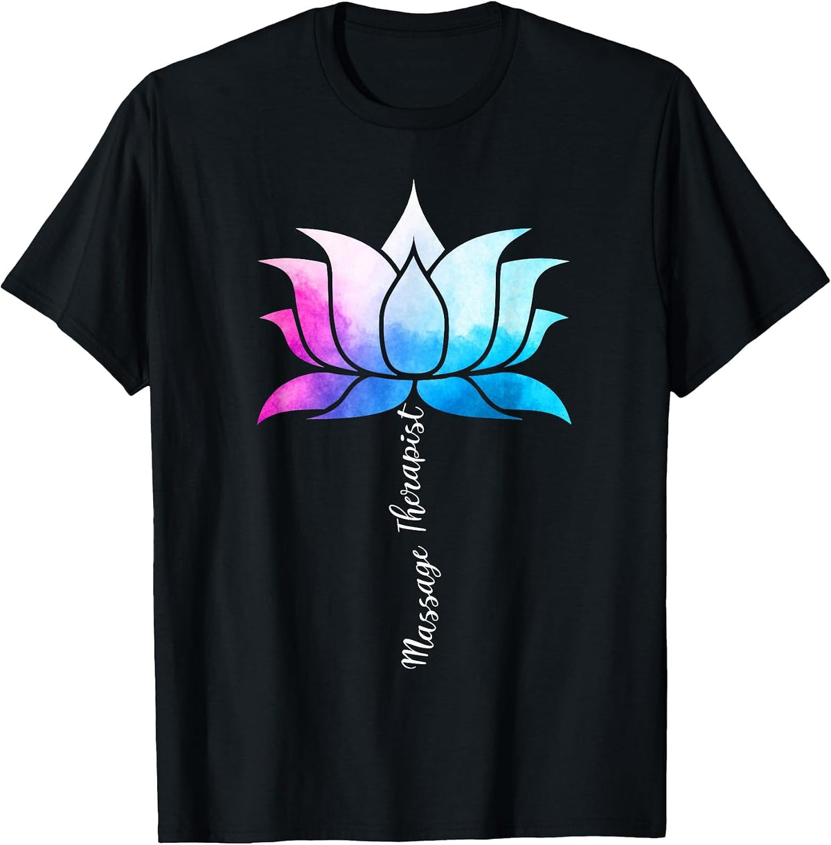 Ph Funny Massage Therapist Costume Color Lotus Therapy T-Shirt - Black