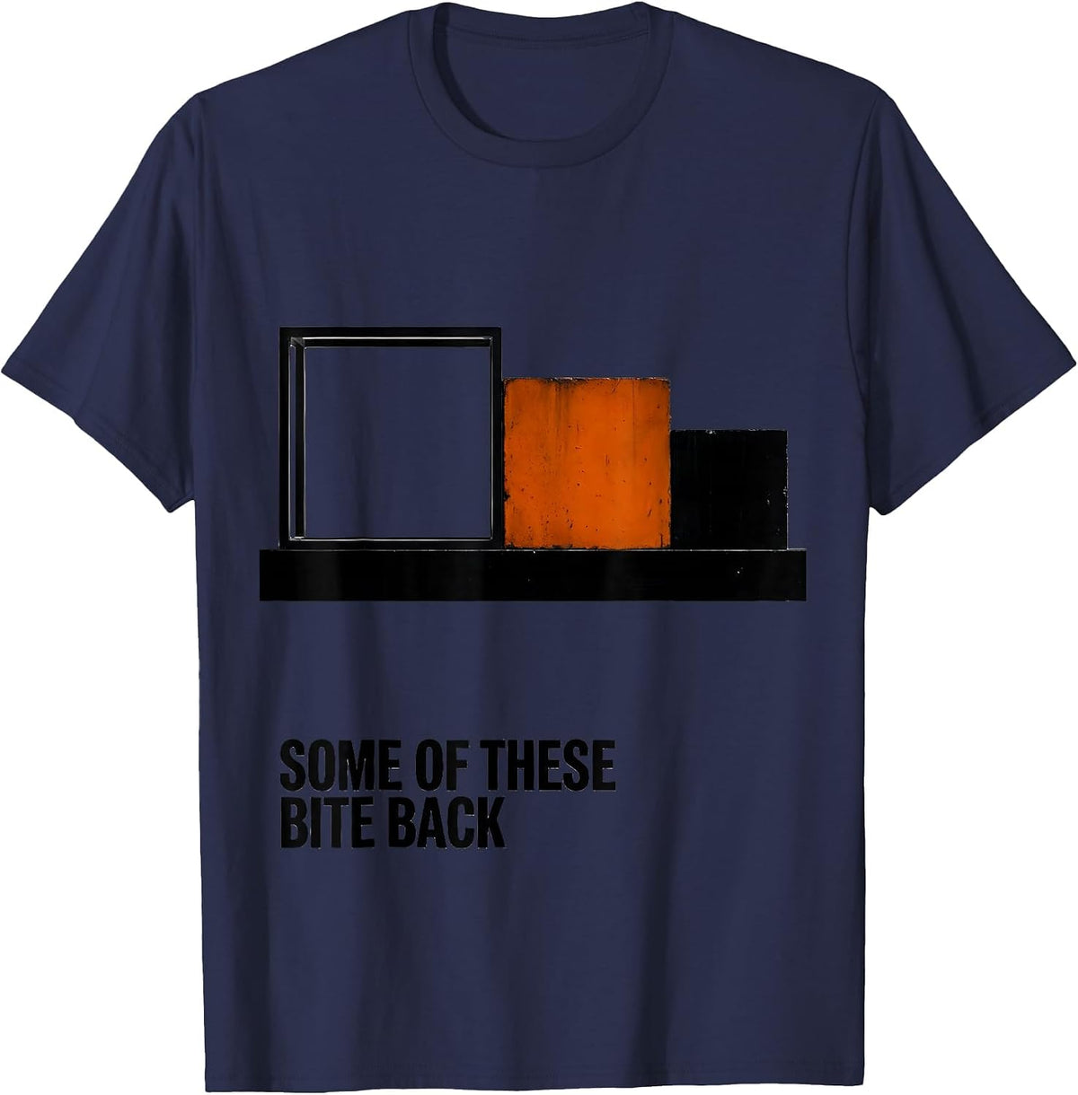Men's Some Of These Bite Back Funny Chemistry Teacher Science T-Shirt - Navy Blue