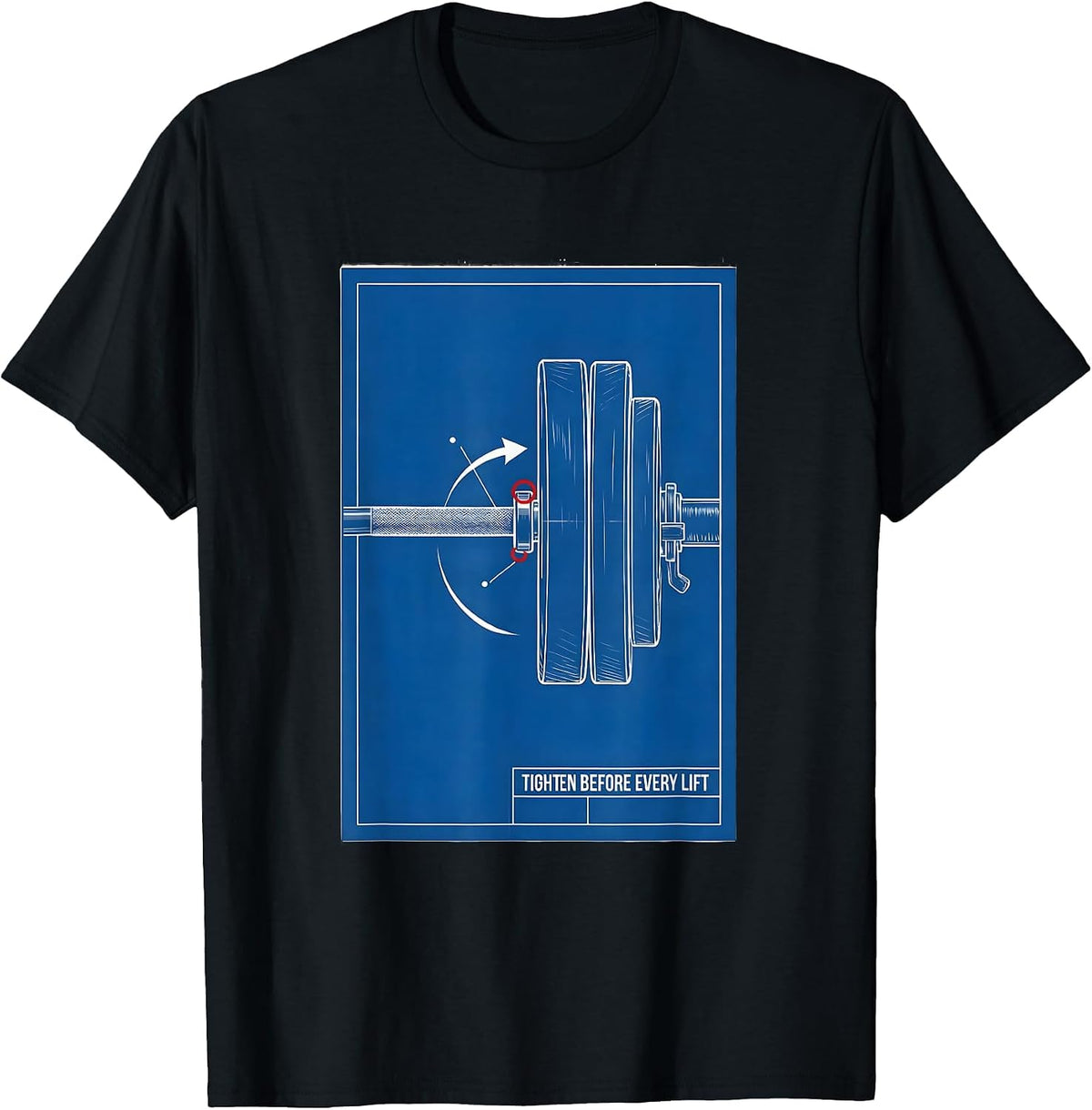 Men's Tighten Before Every Lift Funny Gym Workout Weightlifting T-Shirt - Black