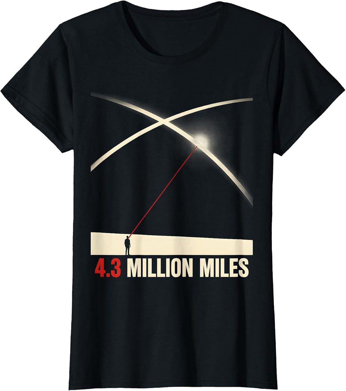 Women's 4.3 Million Miles Constructivist Astrophysics Science T-Shirt - Black