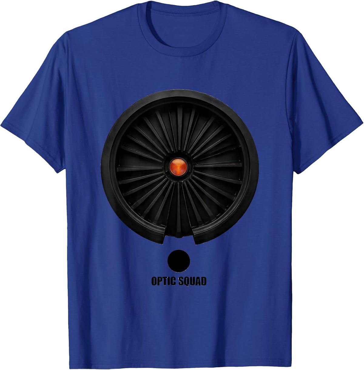 Optic Squad Brutalist Graphic Christmas Optometrist Eye T-Shirt - Royal Blue
