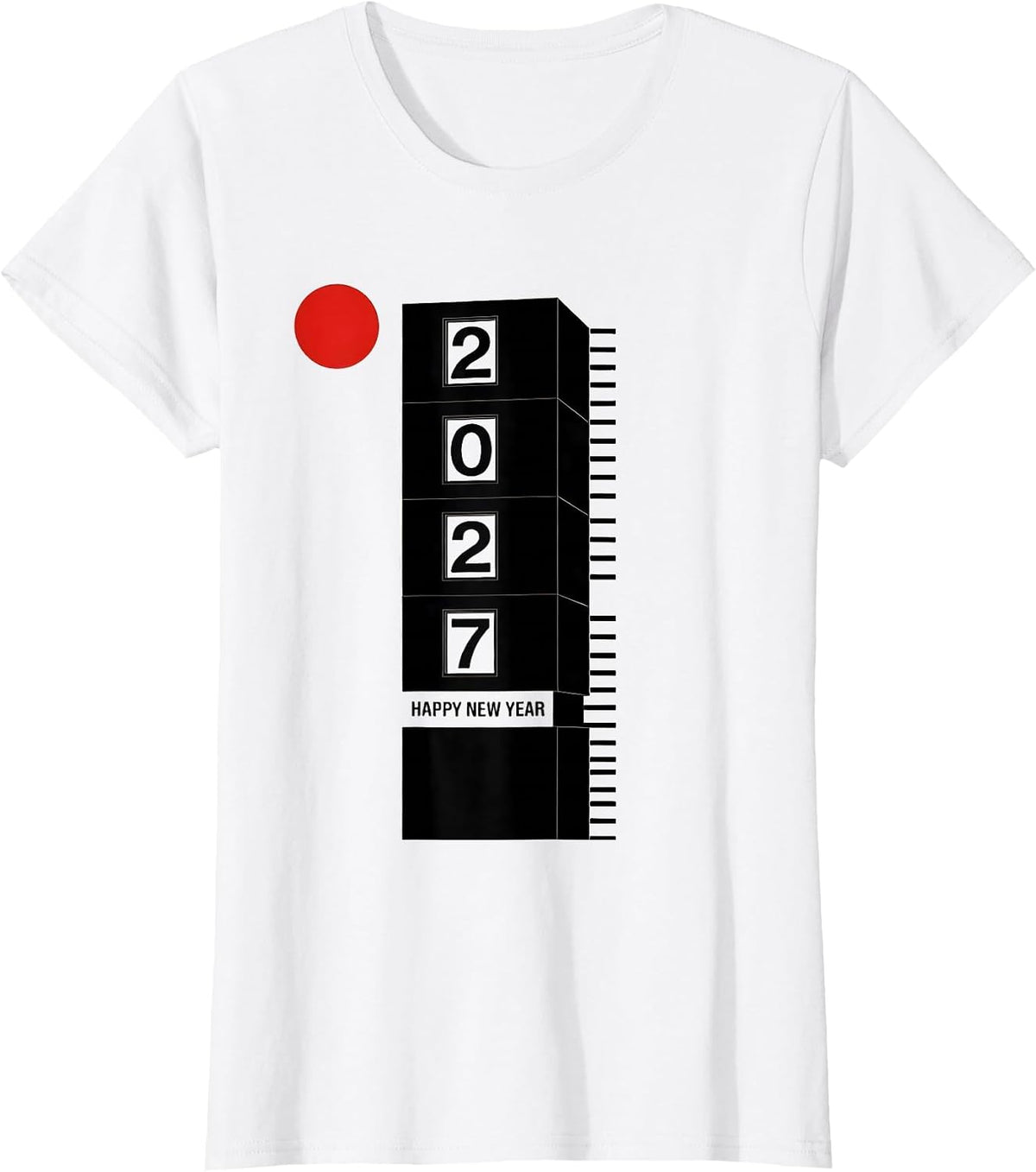 Women's Happy New Year 2027 Swiss International Family Party T-Shirt - White