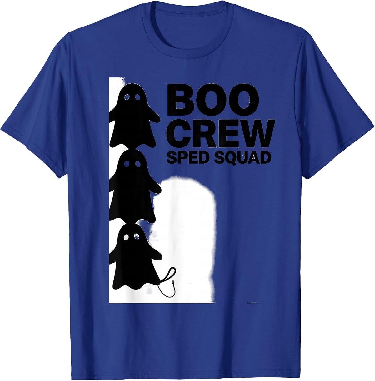 Boo Crew SPED Squad Para Normal Activities Halloween Teacher T-Shirt - Royal Blue