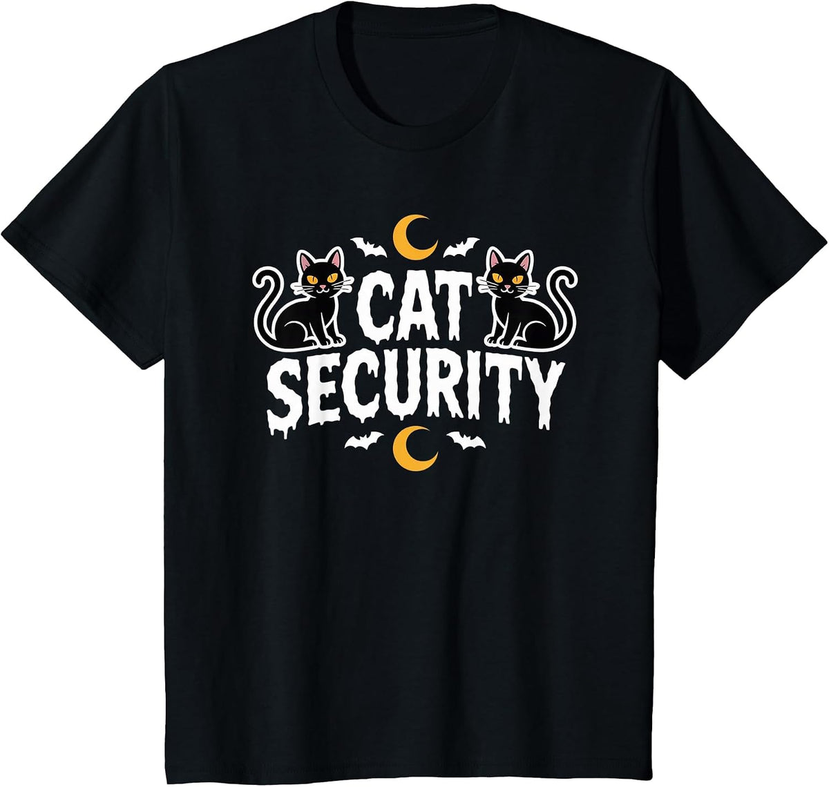 Cat Security Funny Halloween Costume Dad Mom Group Joke T-Shirt - Black