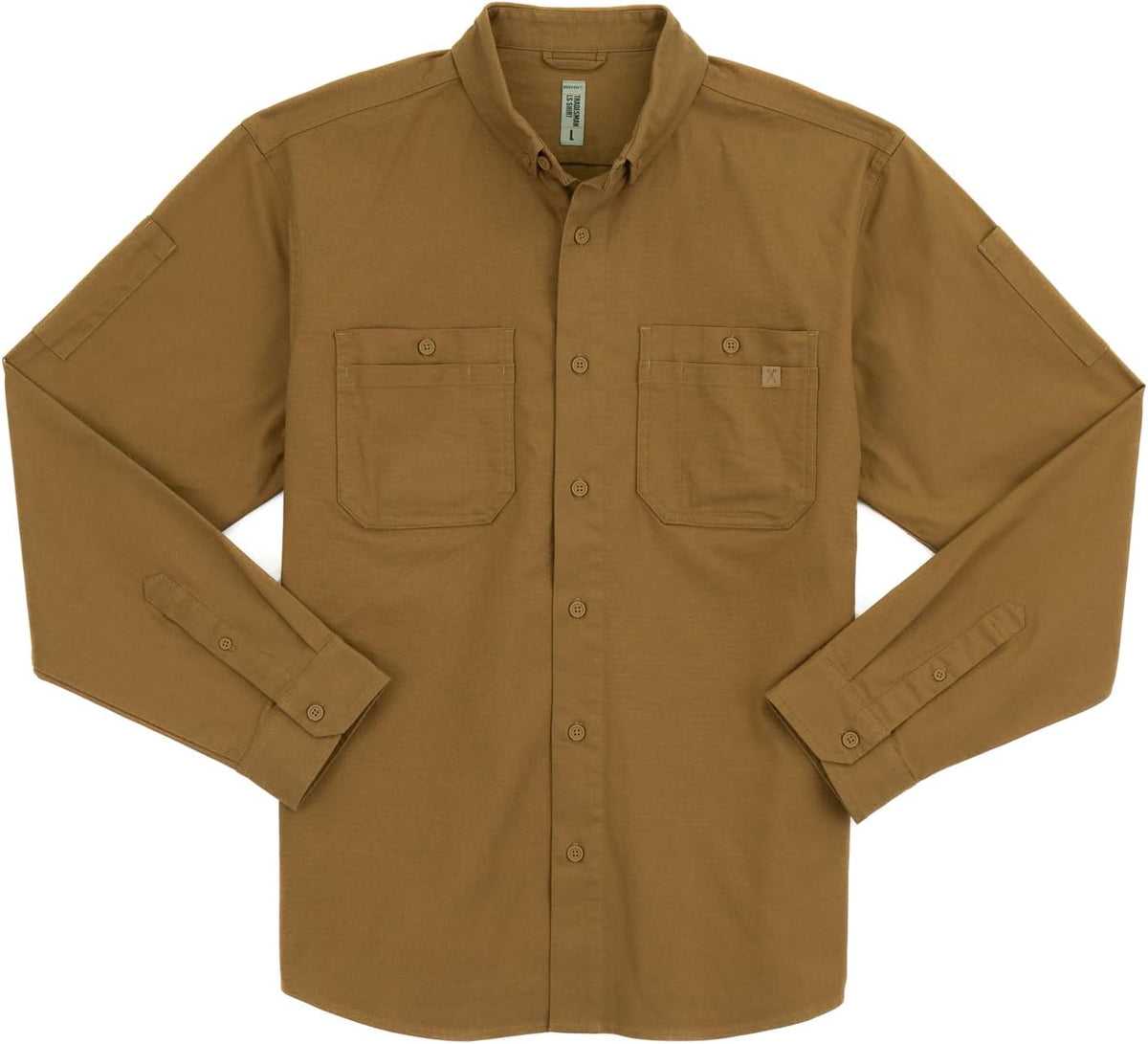 Iron & Haft Tradesman Long Sleeve Work Shirt for Men - Coyote