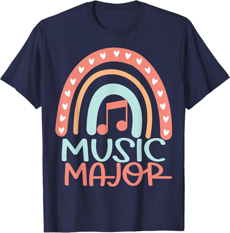 Music Major College T-Shirt - Navy Blue