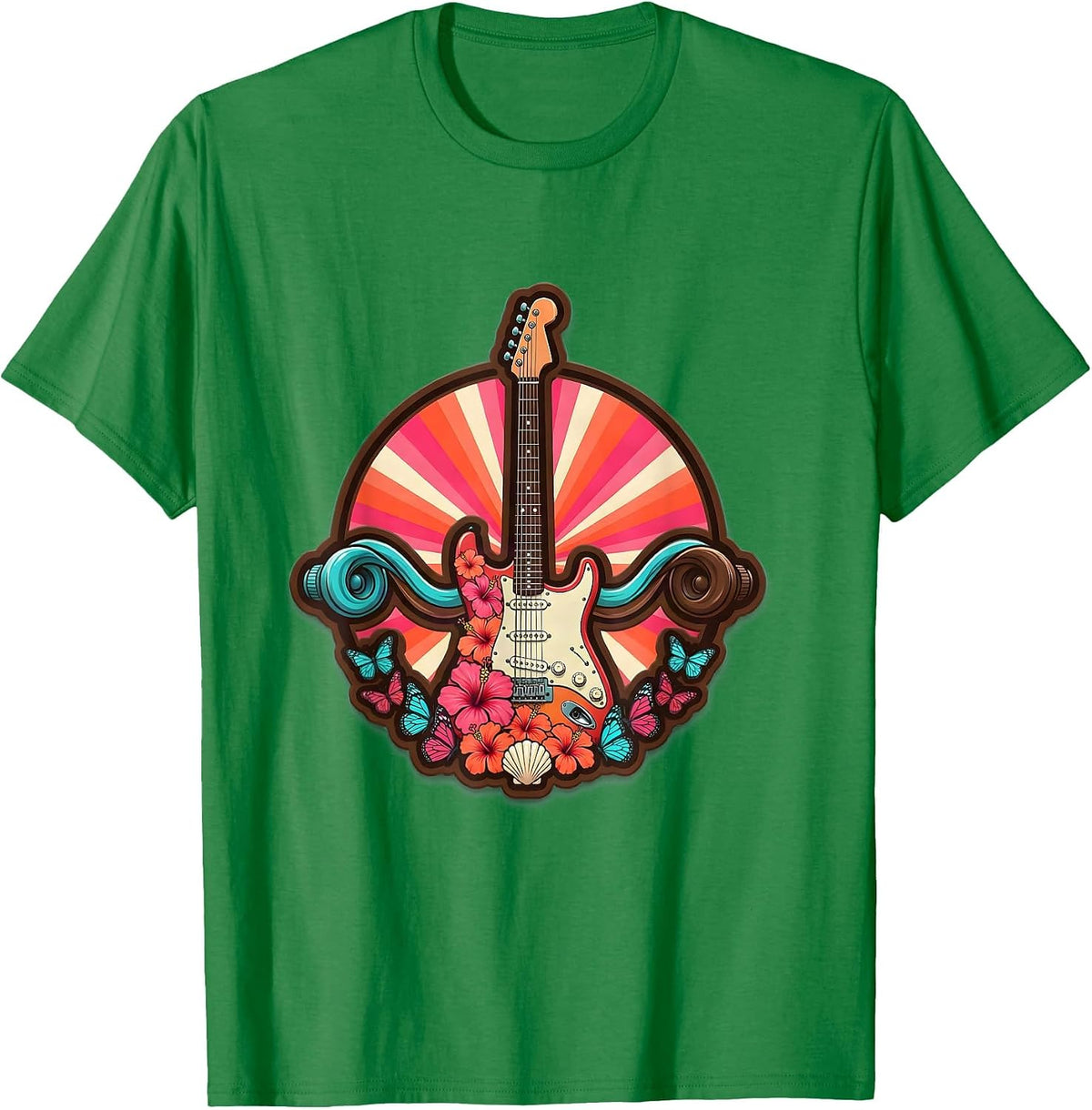 Men's 2000s Garage Band Kids Jamming in Basement T-Shirt - Kelly Green