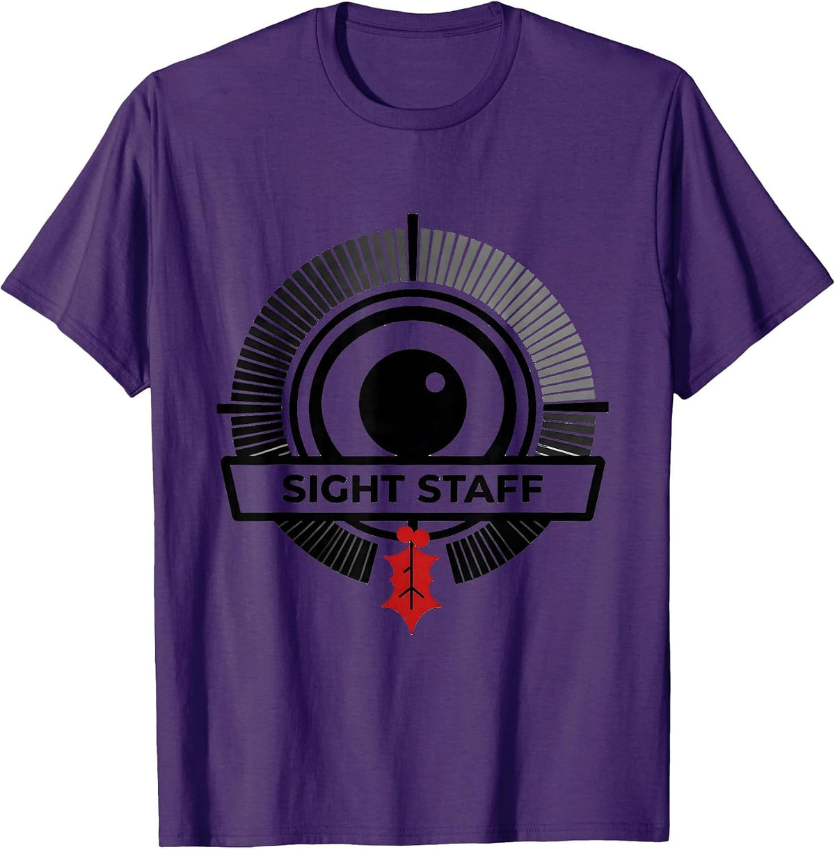 Men's Sight Staff Emblem Funny Optometrist Eye Doctor Christmas T-Shirt - Purple