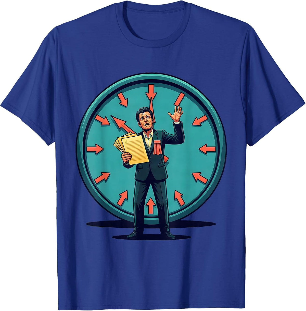 Men's Theater Kid Rehearsal Clock Funny Musical Theatre Gift T-Shirt - Royal Blue