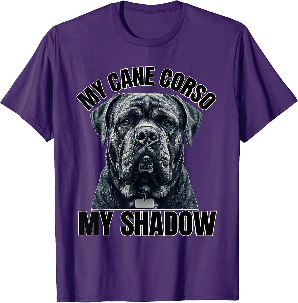 Men's My Cane Corso My Shadow Dog Lover Pet Owner Gift T-Shirt - Purple