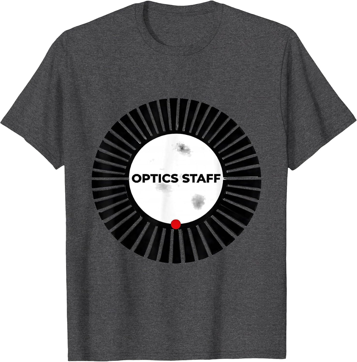 Optics Staff Swiss International Christmas Optometrist Eye T-Shirt - Dark Heather Grey
