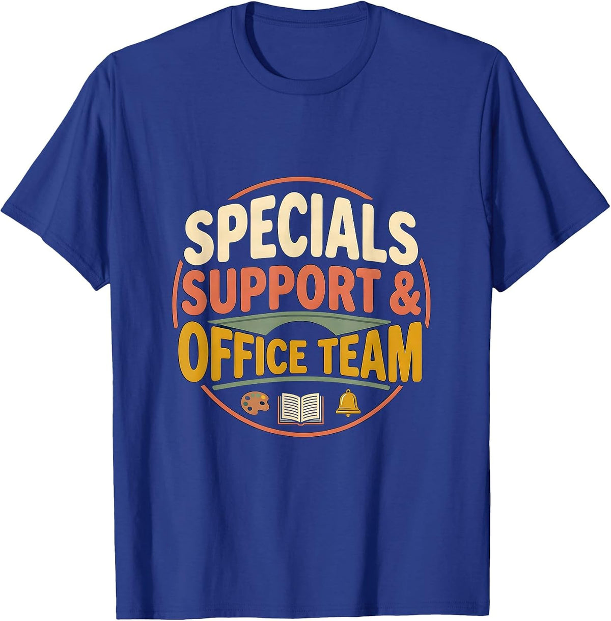 Specials Support Office Team Screenprint Poster Staff T-Shirt - Royal Blue