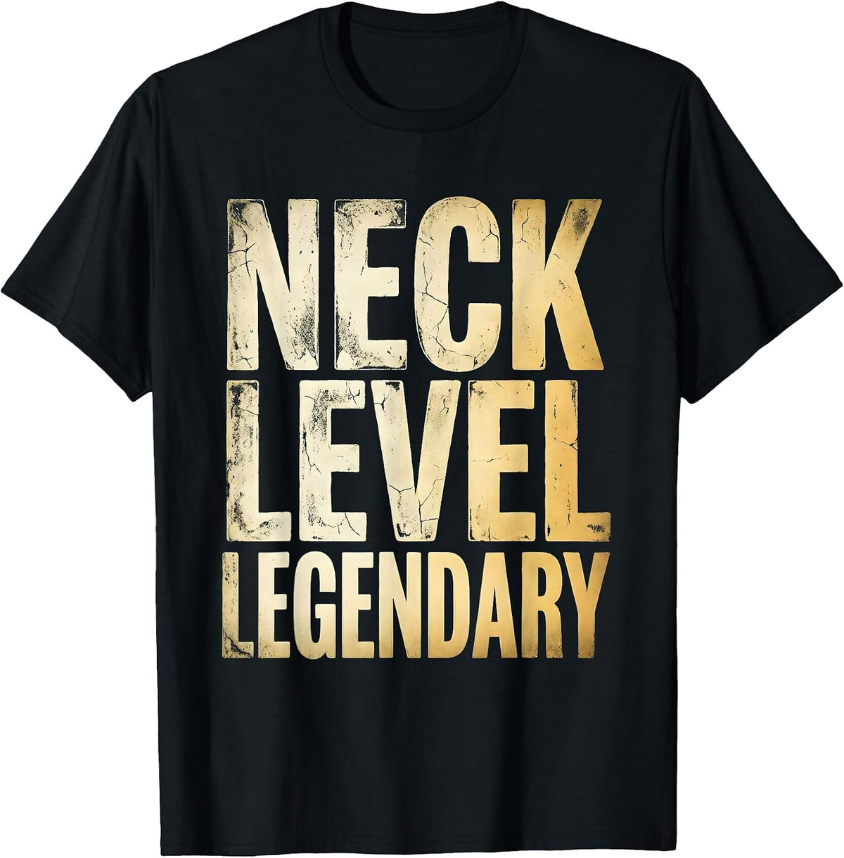 Men's Neck Level Legendary Funny Giraffe Design T-Shirt - Black