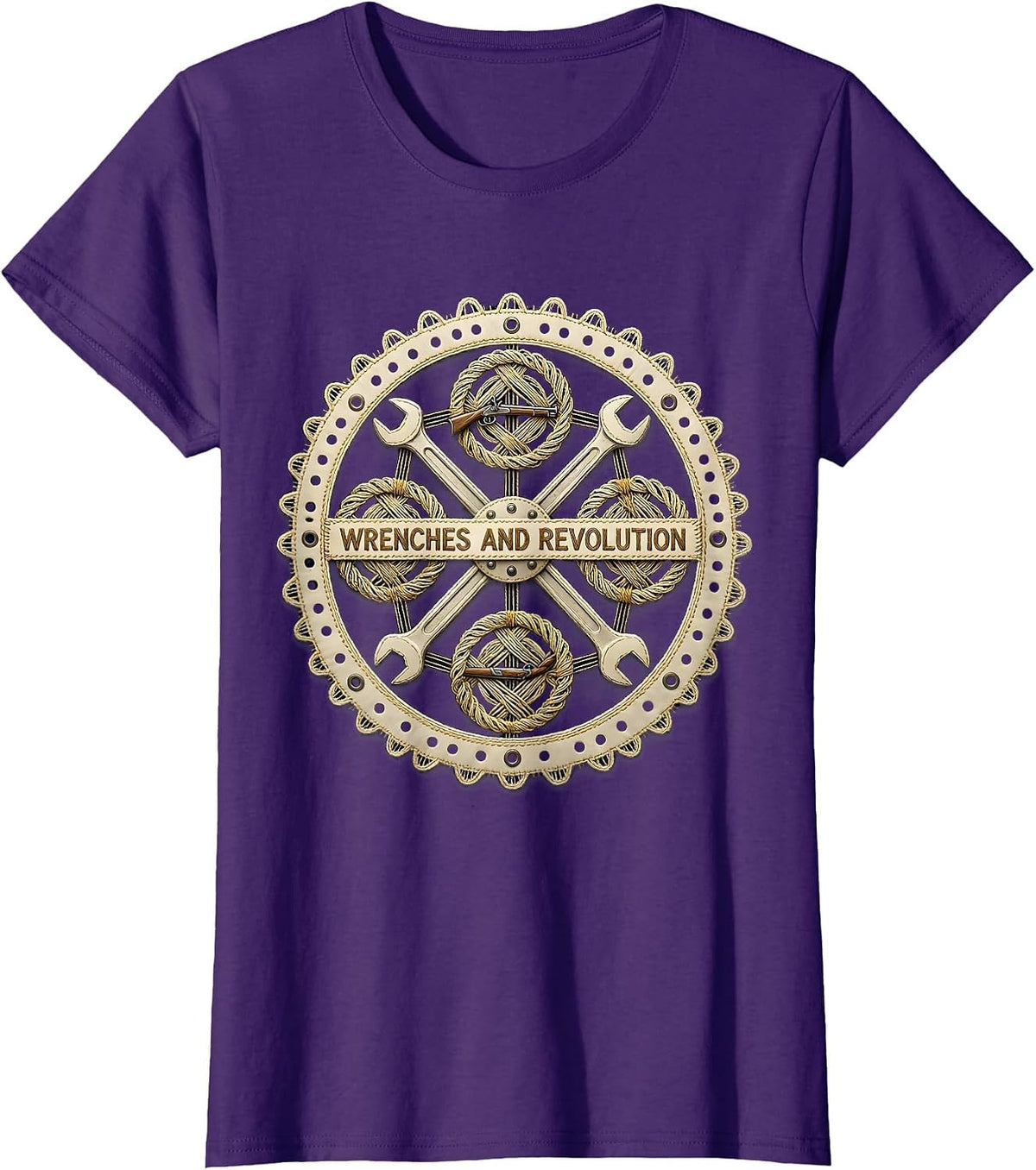 Women's Wrenches and Revolution Valley Forge Automotive T-Shirt - Purple