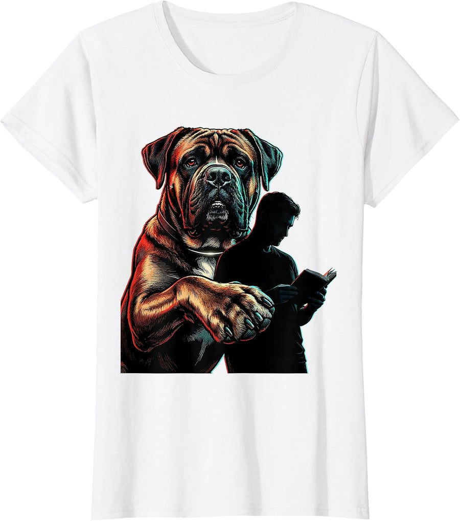 Women's Cane Corso Owner Pop Art Dog Dad Humor T-Shirt - White