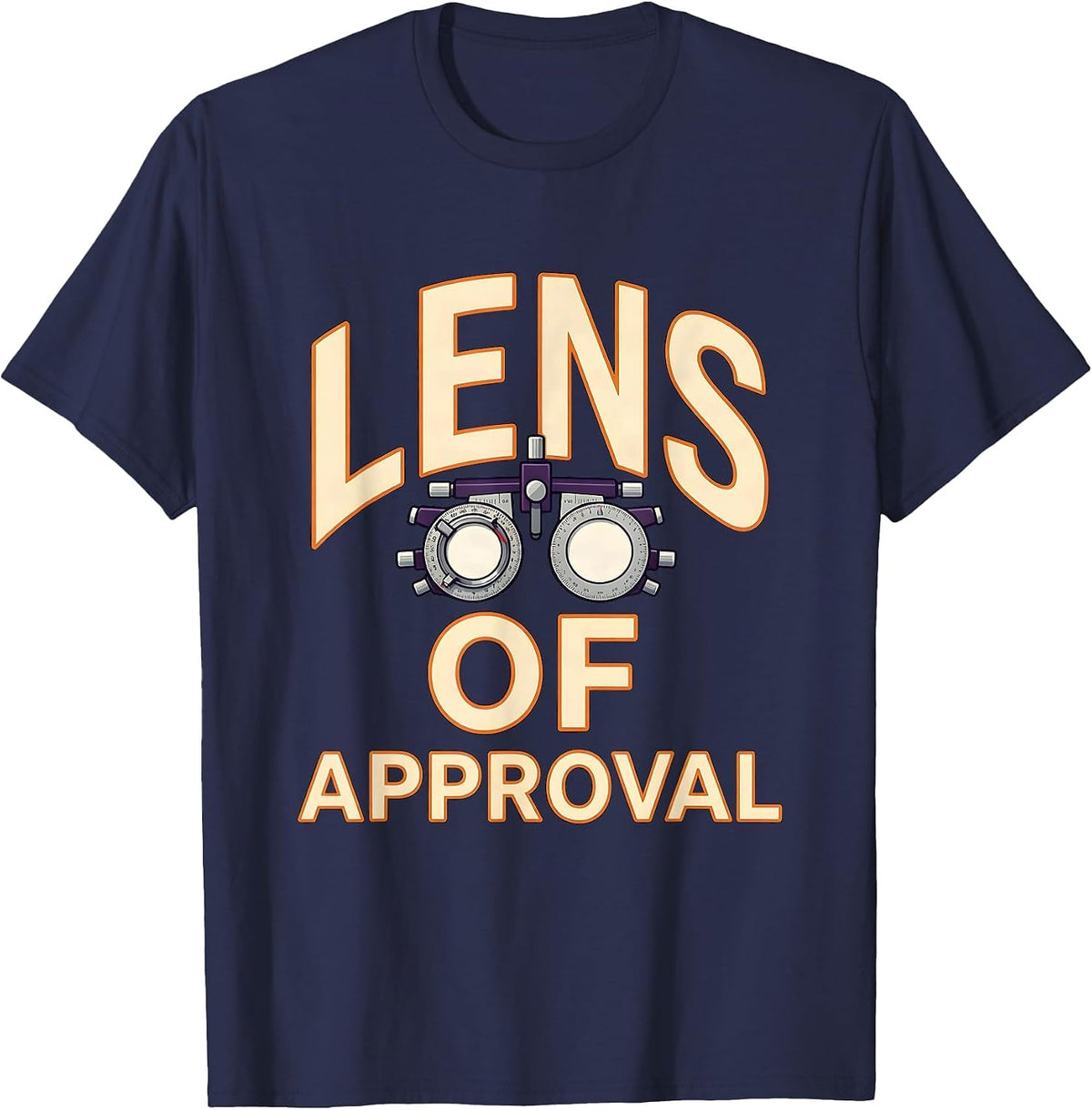 Lens Of Approval Whimsical Optometry Eye Doctor Halloween T-Shirt - Navy Blue