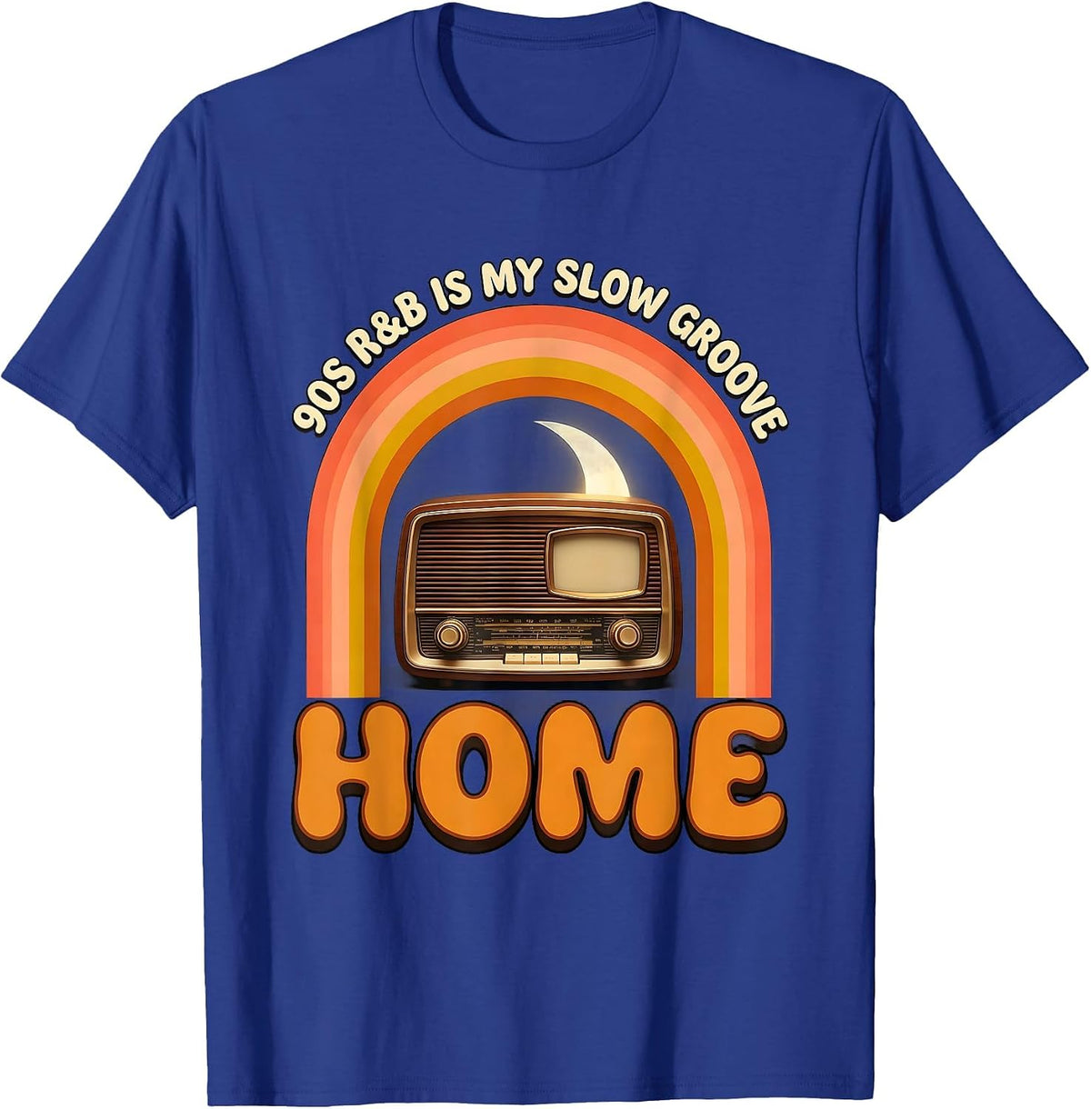Men's 90s R&B Is My Slow Groove Home Retro Music Fan Nostalgia T-Shirt - Royal Blue