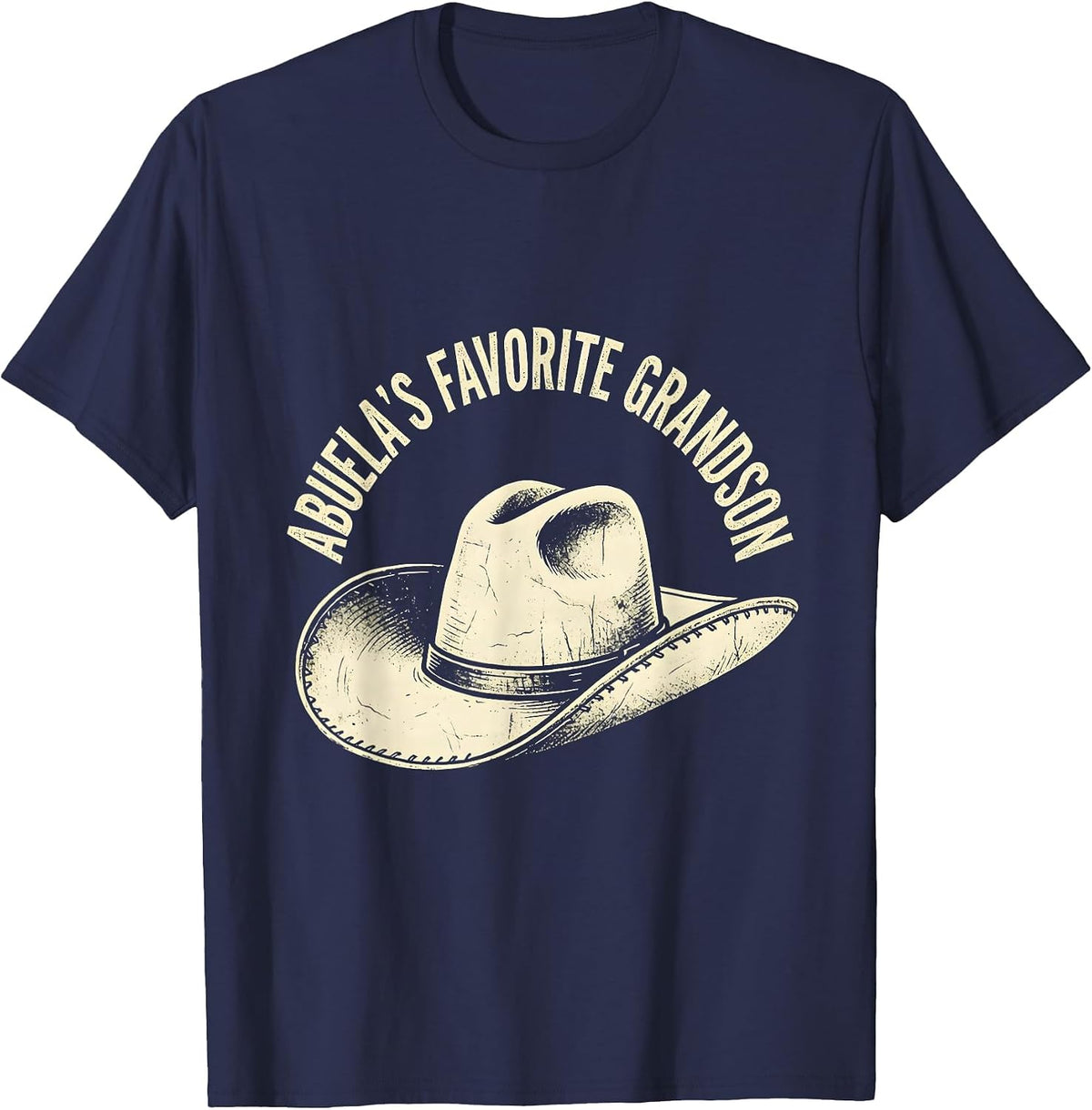 Abuela's Favorite Grandson Mexican Heritage Design T-Shirt - Navy Blue