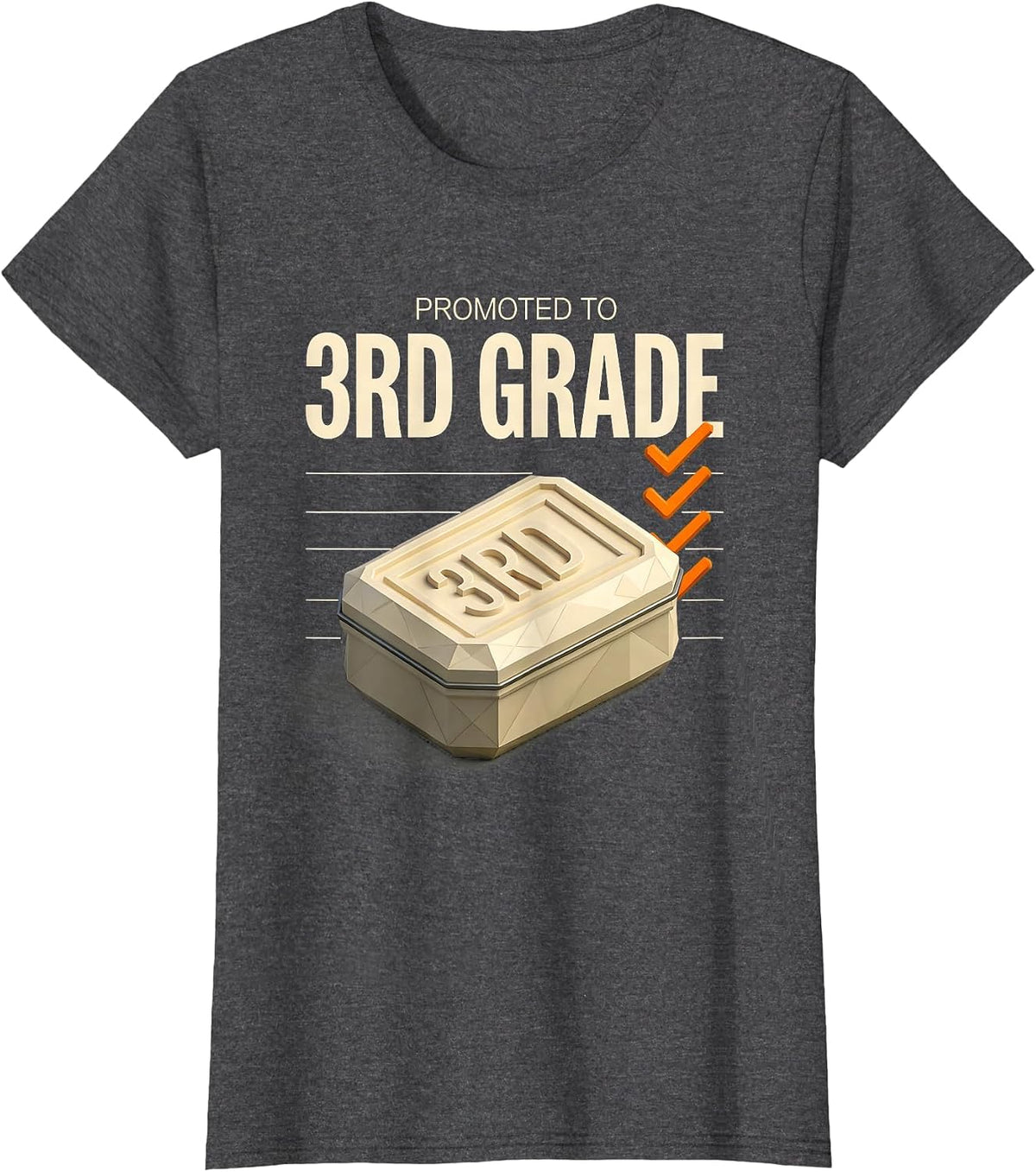 Women's PROMOTED TO 3RD GRADE Camo Third Grade Back To School Boys T-Shirt - Dark Heather Grey