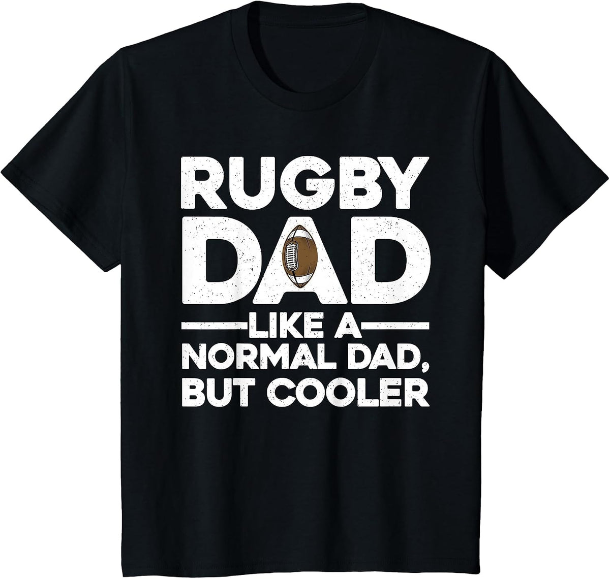 Funny Rugby Design for Dad Men Professional Rugby Player T-Shirt - Black