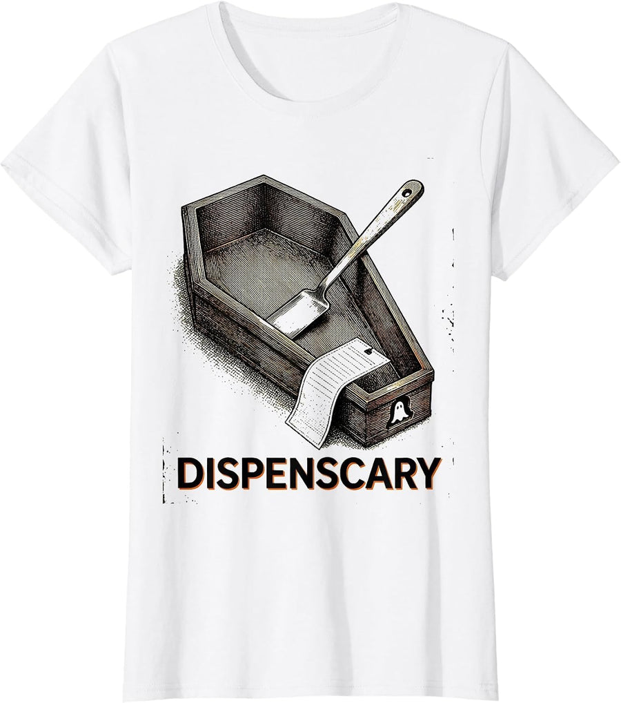 Women's Dispenscary Pharmacy Halloween Pharmacist Tech Crew T-Shirt - White