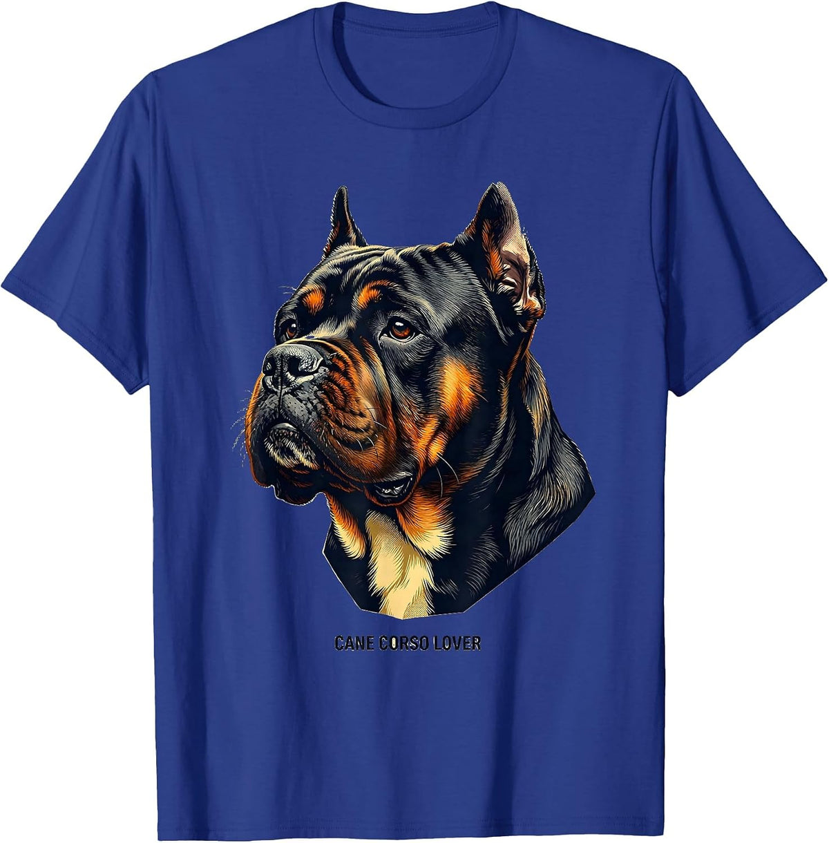 Cane Corso Lover Screenprint Poster Dog Owner Pride T-Shirt - Royal Blue