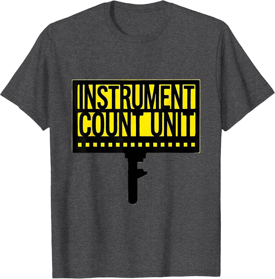 Men's Instrument Count Unit Stencil Graphic Surgical Tech T-Shirt - Dark Heather Grey