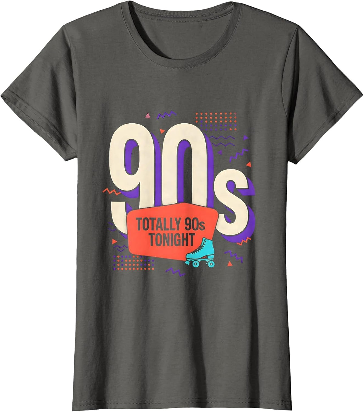 Women's Totally 90s Tonight Retro Nostalgic Party Costume T-Shirt - Asphalt Grey