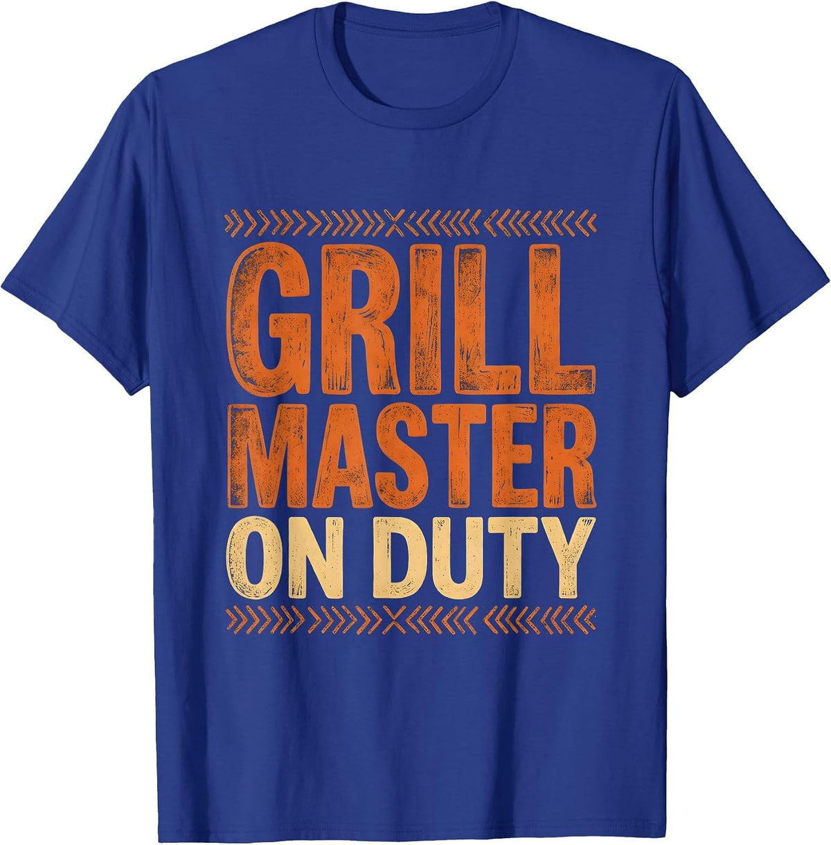 Grill Master On Duty Labor Day BBQ Design T-Shirt - Royal Blue