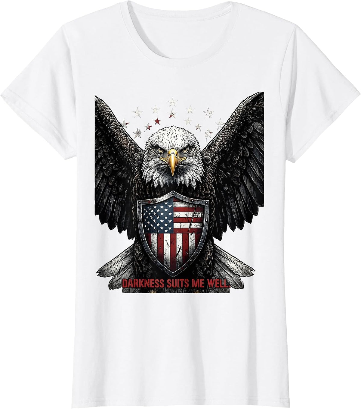 Darkness Suits Me Well Gothic Men's Design T-Shirt - White
