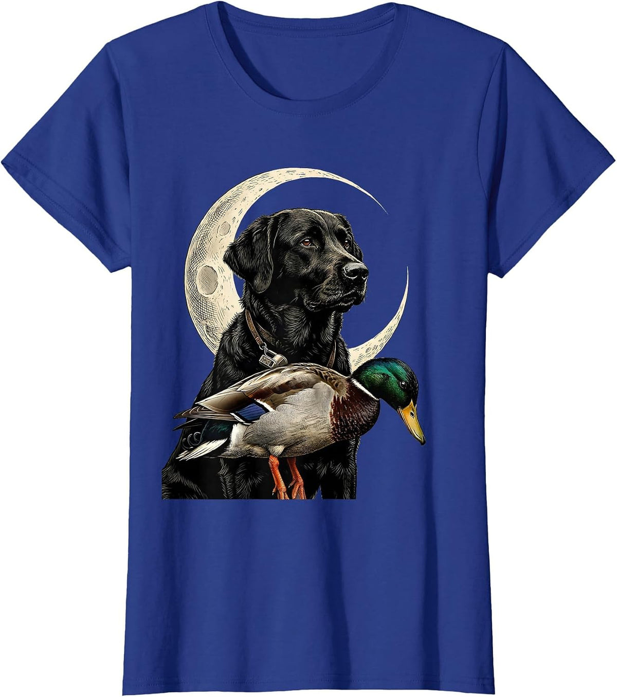 Women's Solemn Retriever Vintage Duck Hunting Hunter Gift T-Shirt - Royal Blue