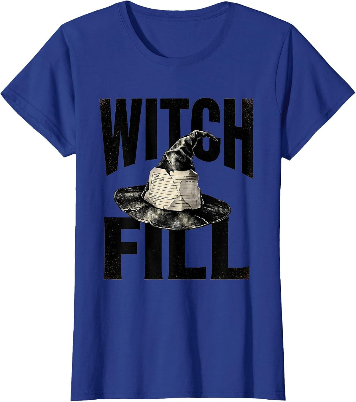 Women's Witchfill Funny Pharmacy Halloween Pharmacist Tech Crew T-Shirt - Royal Blue