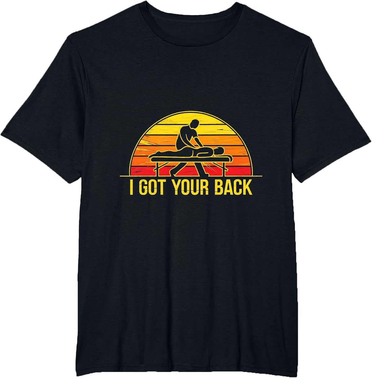 I Got Your Back Massage Therapist Massage Retro Therapy T-Shirt - Black