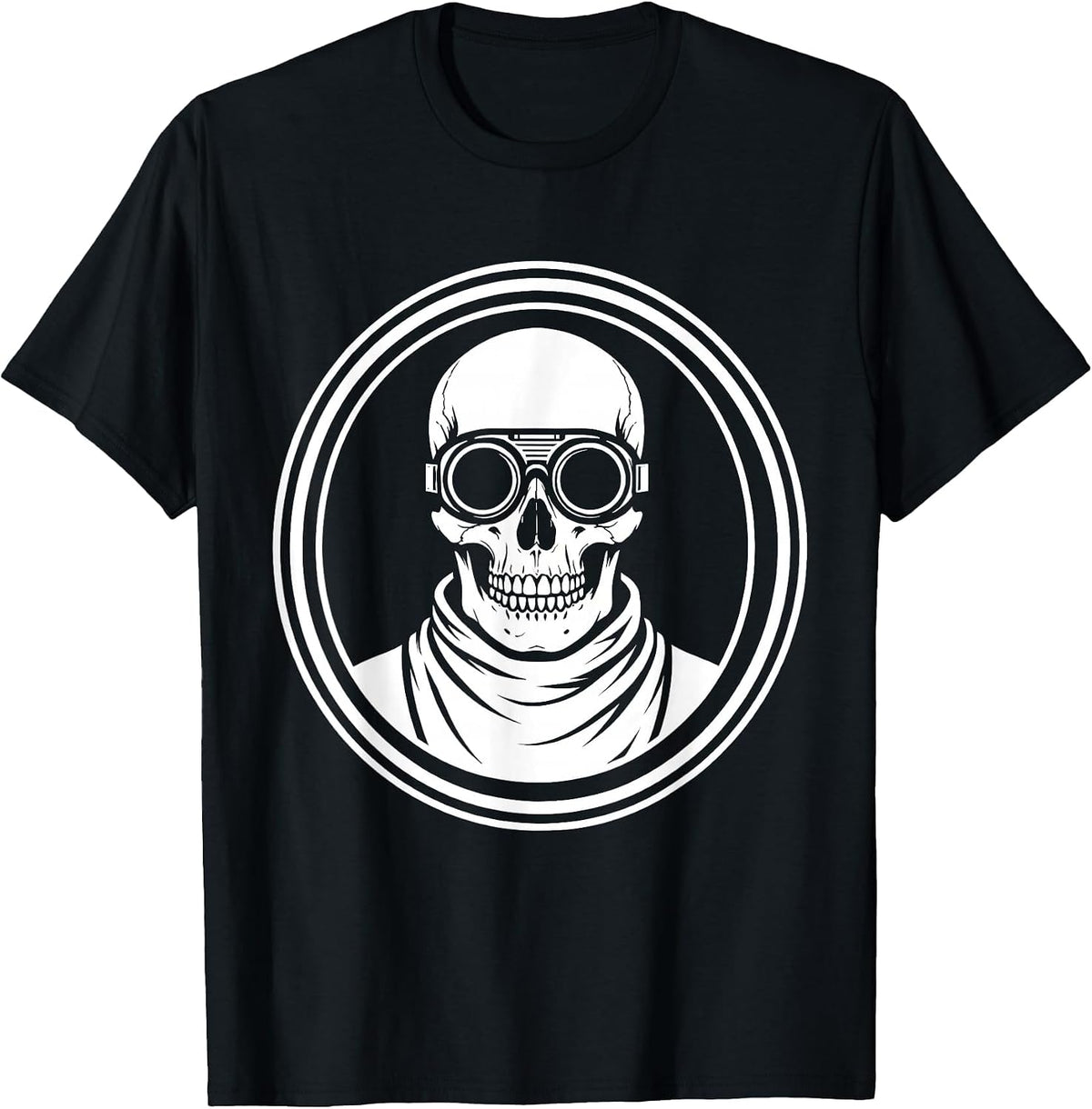 Men's Radiology Skull Lead Apron Protective Goggles T-Shirt - Black
