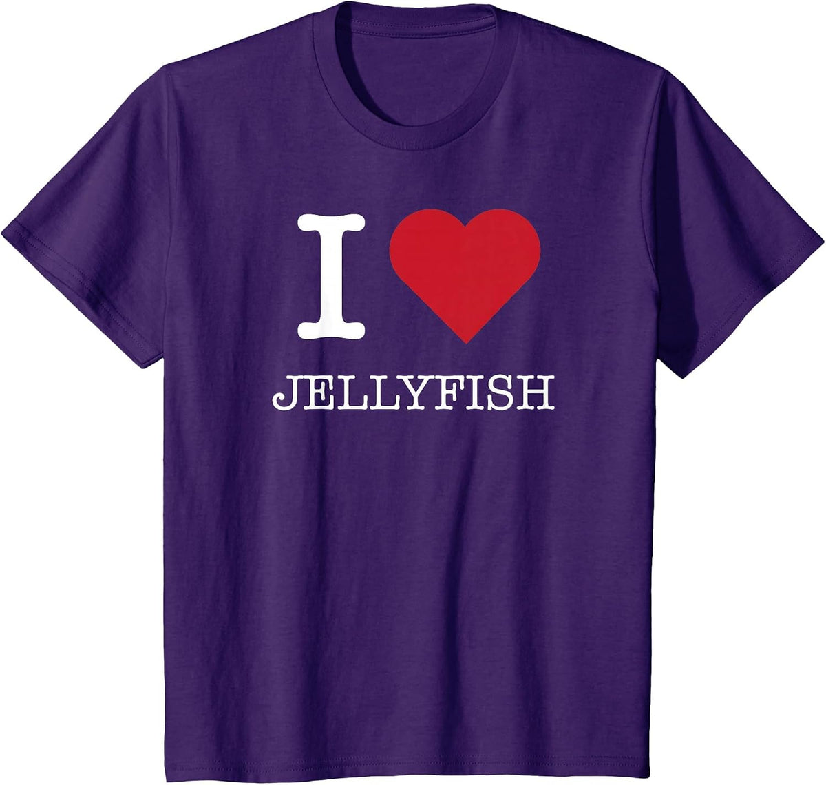I Heart Jellyfish, I Love Jellyfish T-Shirt - Purple