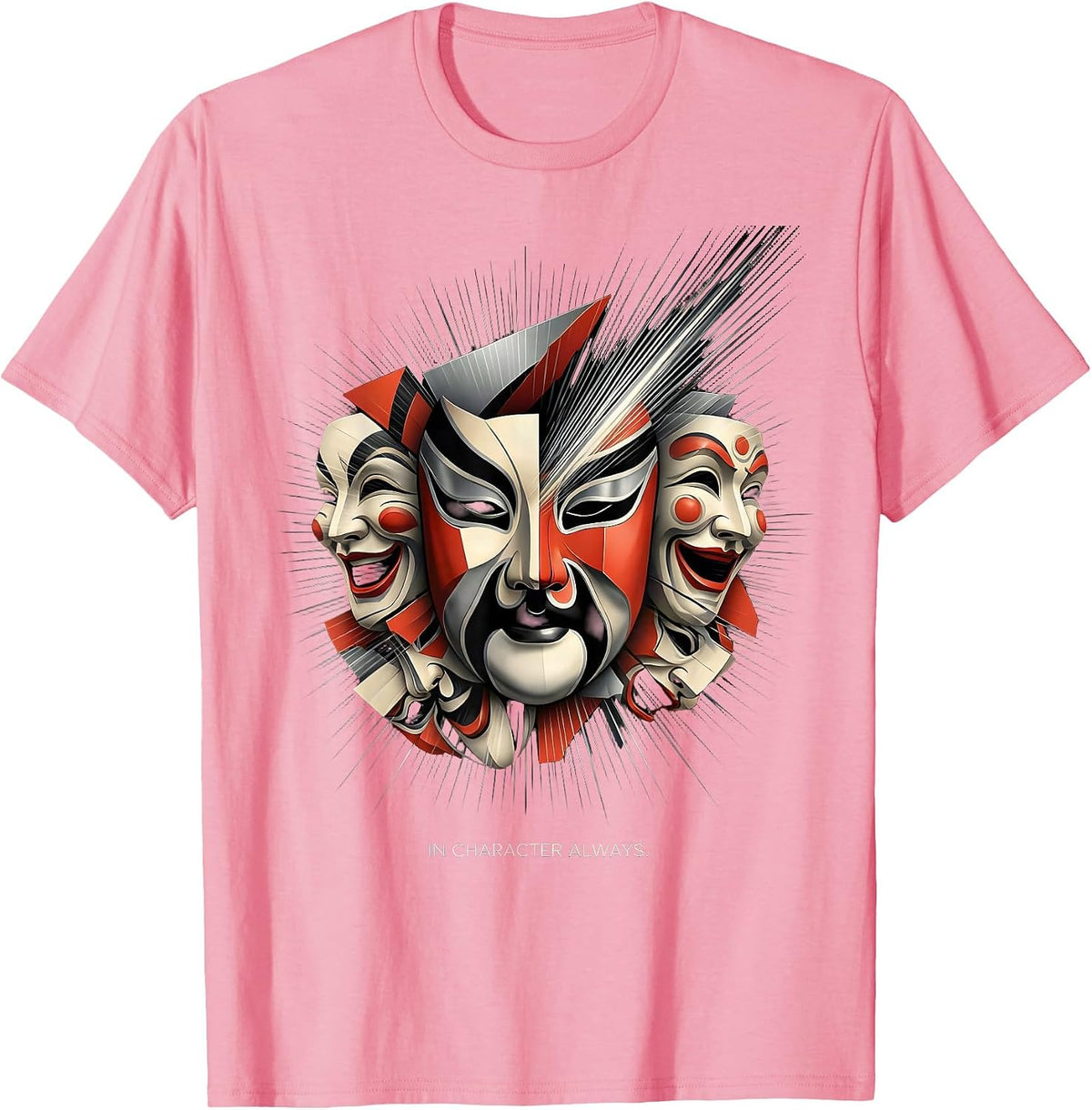 Men's In Character Always Actor Performer Design T-Shirt - Pink