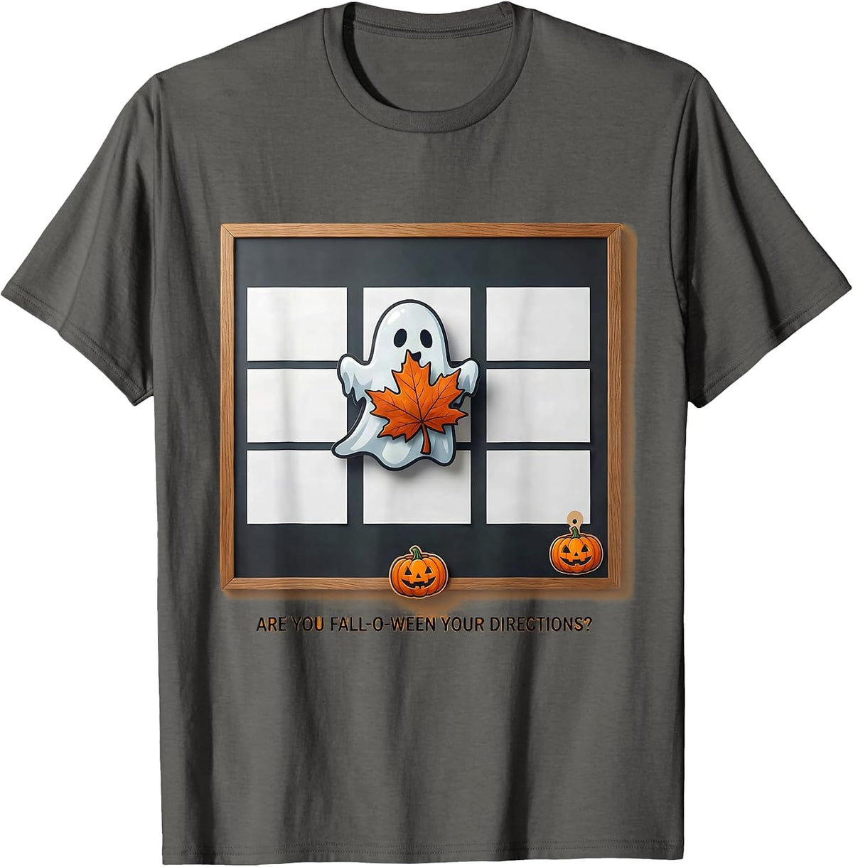 Men's Are You Fall-O-Ween Your Directions Funny Teacher Halloween T-Shirt - Asphalt Grey