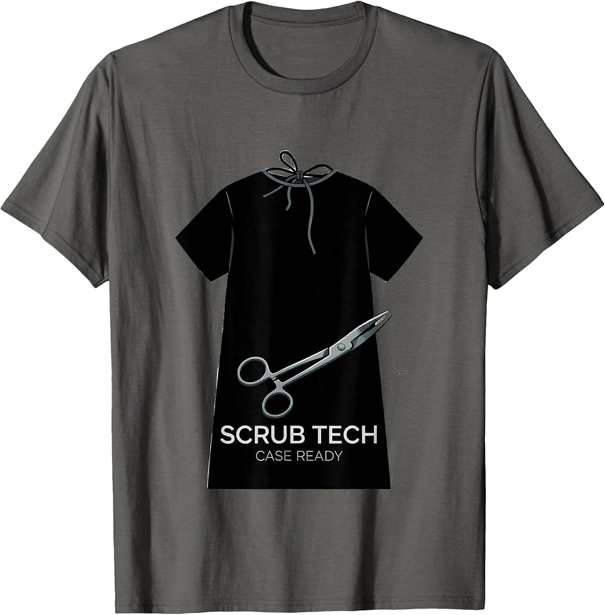 Scrub Tech Case Ready Monochromatic Surgical Tech T-Shirt - Asphalt Grey