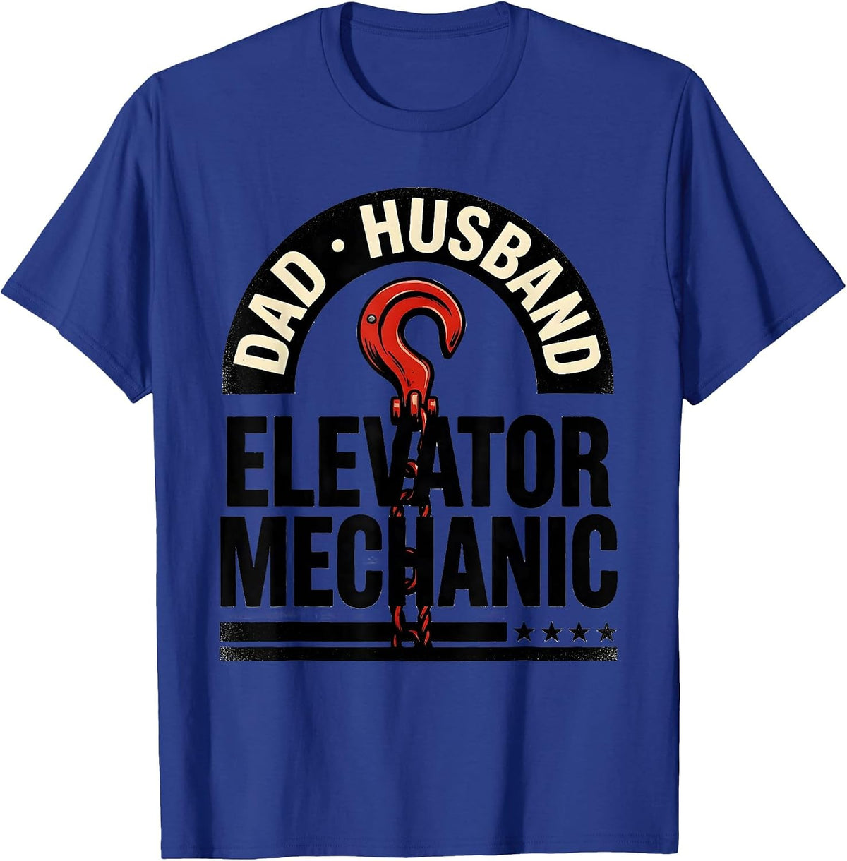 Dad Husband Elevator Mechanic Patriotic Mechanic Gift T-Shirt - Royal Blue