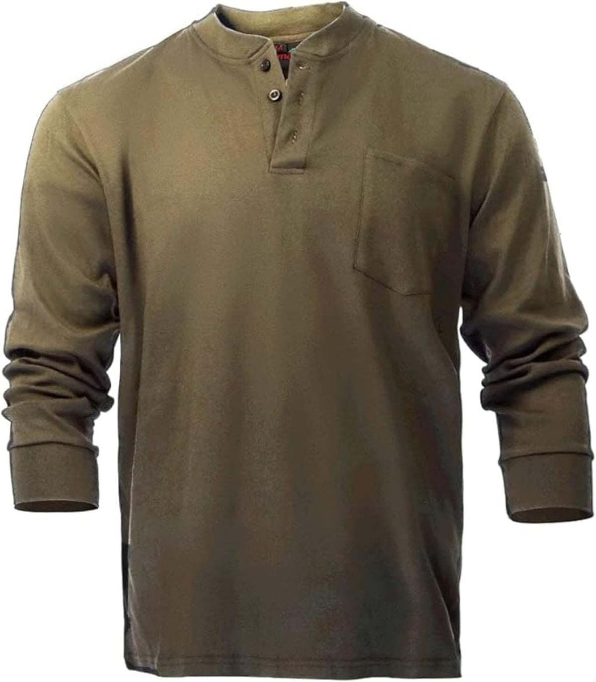 Flame Resistant FR Henley Style T-Shirts - Khaki