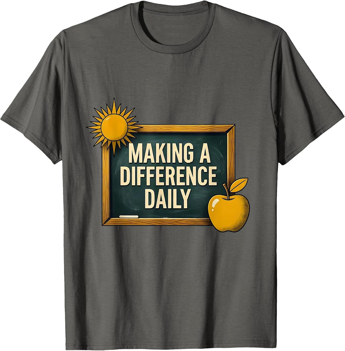 Men's Making a Difference Daily Inspirational Design T-Shirt - Asphalt Grey
