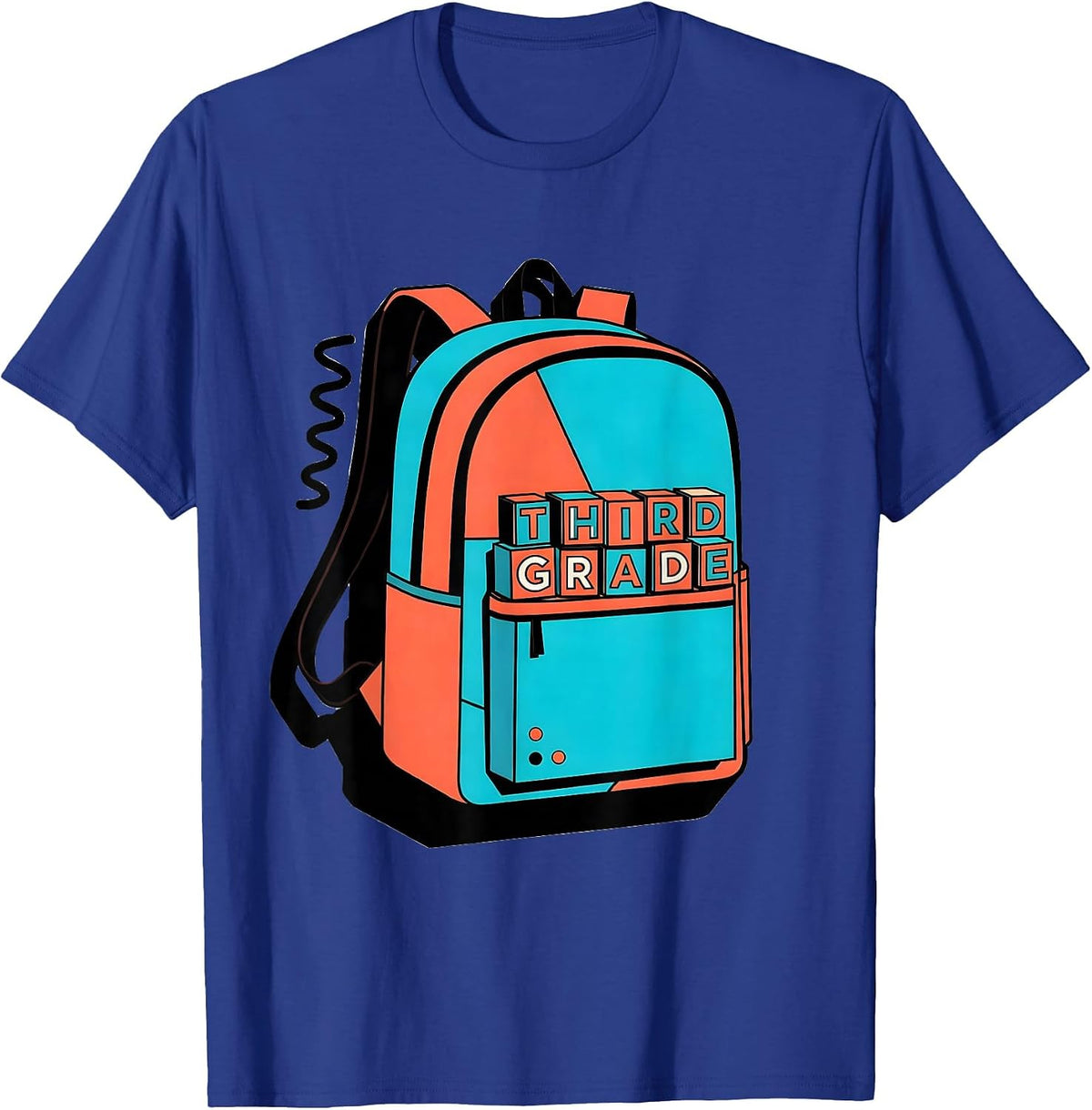 Third Grade Memphis Postmodern Teacher Back To School T-Shirt - Royal Blue