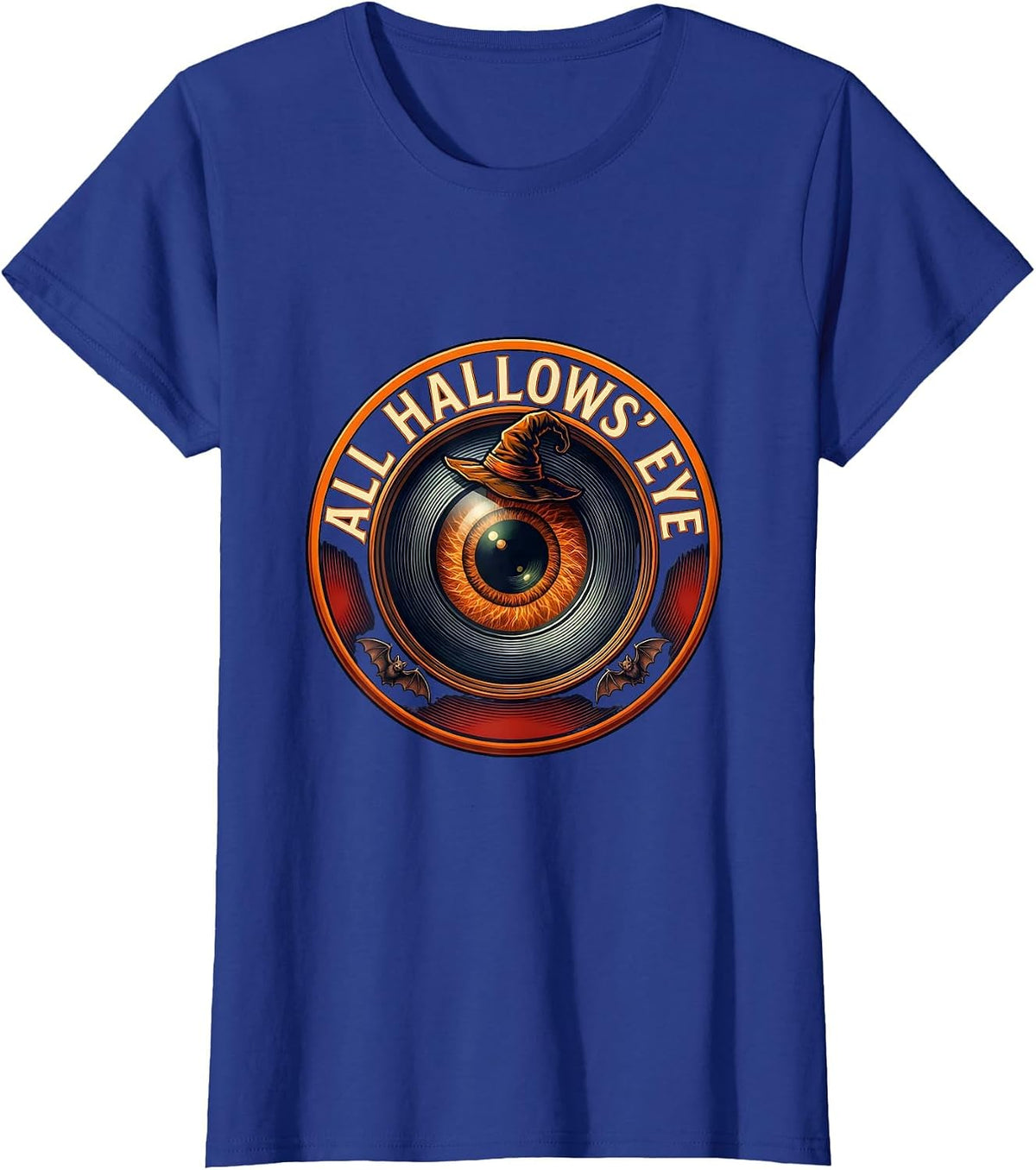 Women's All Hallows Eye Optometry Halloween Eye Doctor Optometrist T-Shirt - Royal Blue