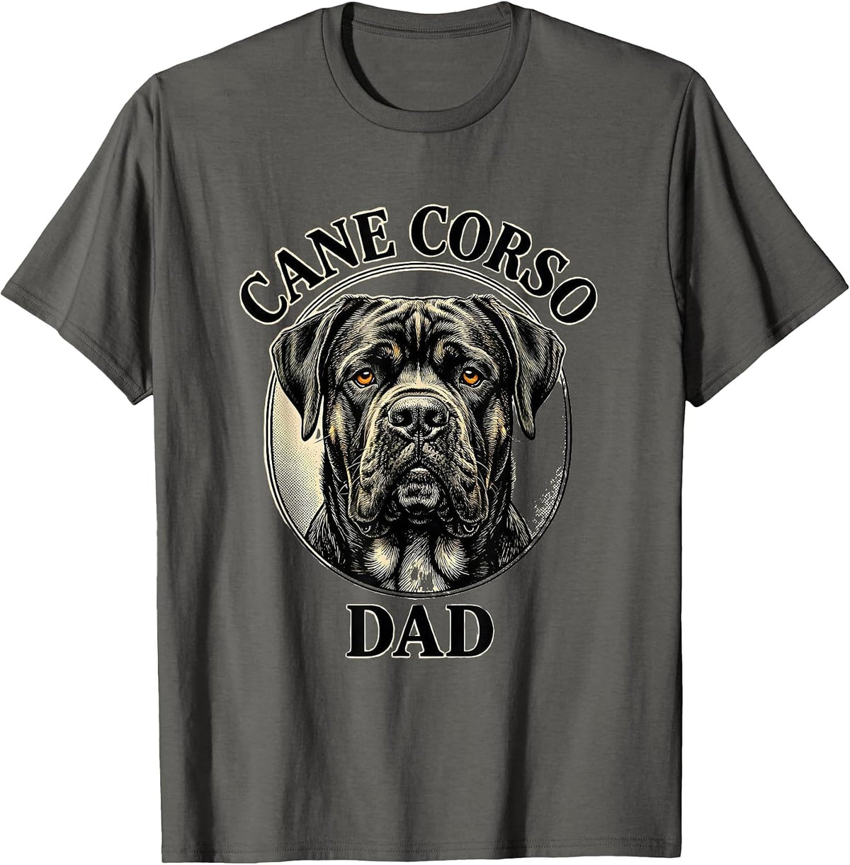 Cane Corso Dad Italian Mastiff Dog Lover Gift T-Shirt - Asphalt Grey