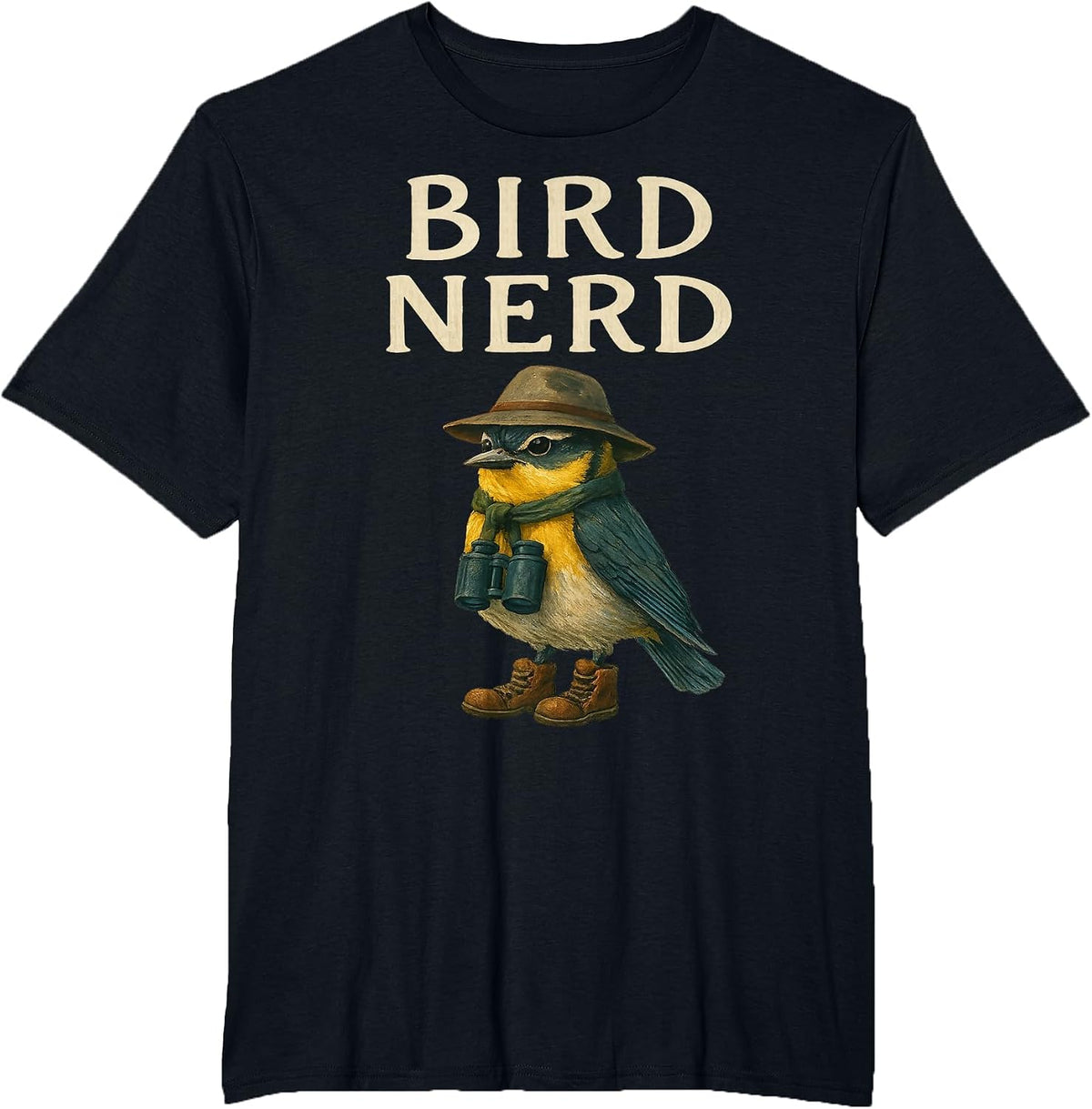 Bird Nerd Birding Bird Watching Watcher T-Shirt - Black