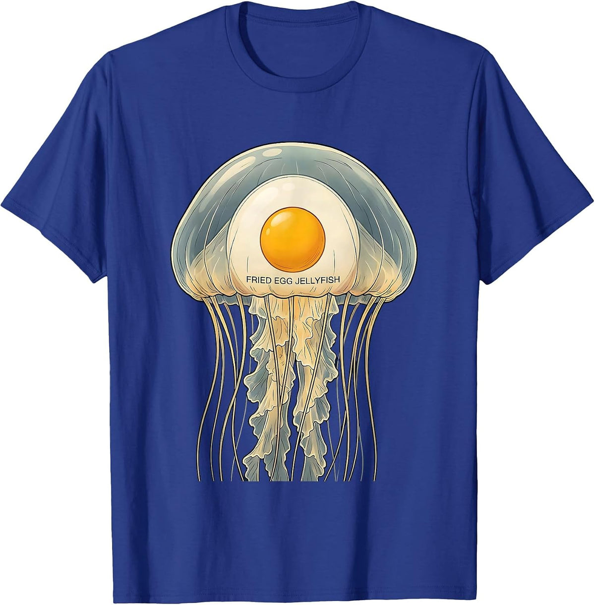 Fried Egg Jellyfish Funny Animal Meme Name Humor T-Shirt - Royal Blue