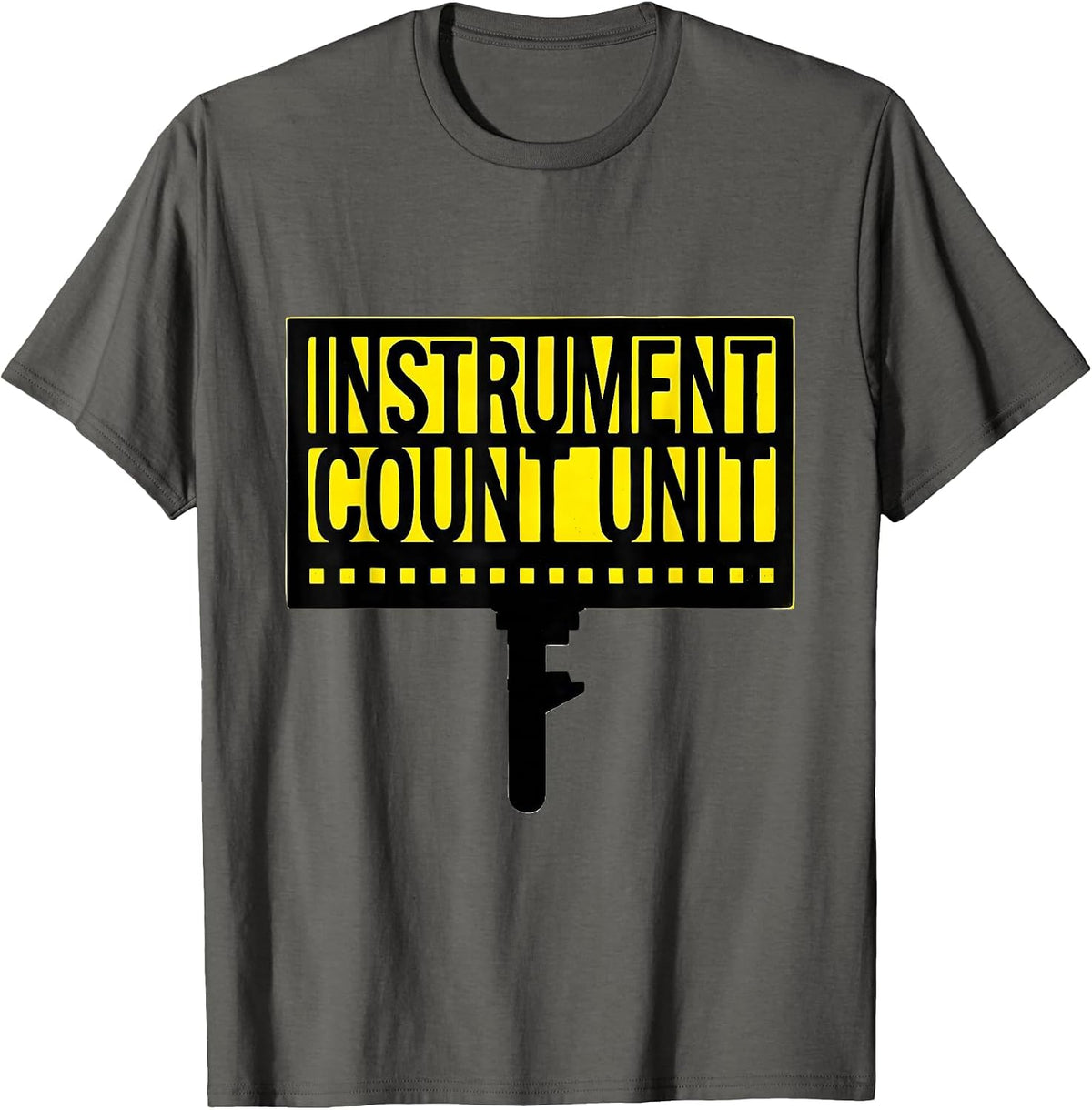 Men's Instrument Count Unit Stencil Graphic Surgical Tech T-Shirt - Asphalt Grey
