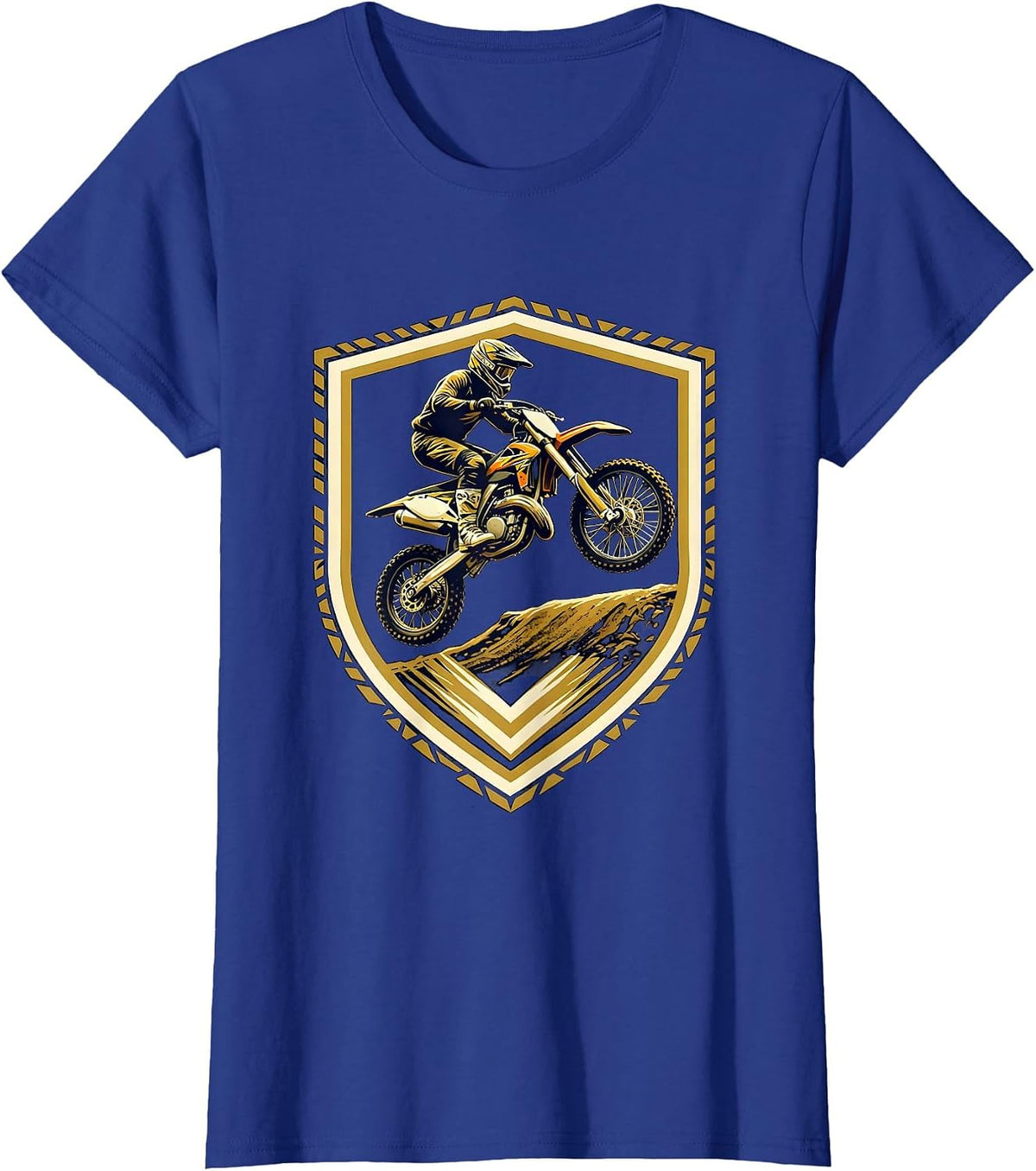 Women's 8th Birthday Dirt Bike Jump Kids Motocross Gift T-Shirt - Royal Blue